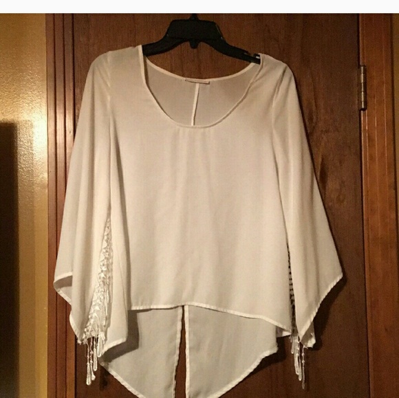 Tops - Fringe White Top